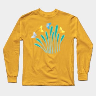 butterflies in the reeds Long Sleeve T-Shirt